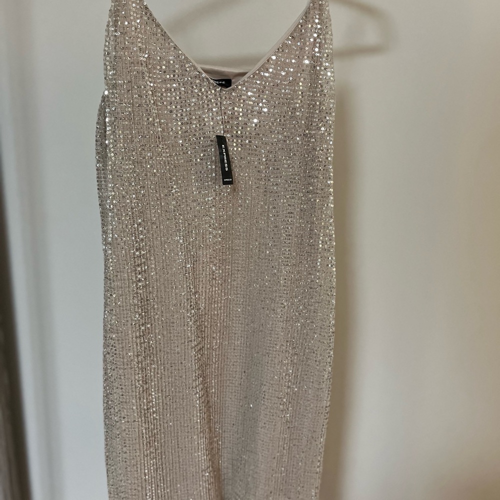 Express Gold Mini Dress